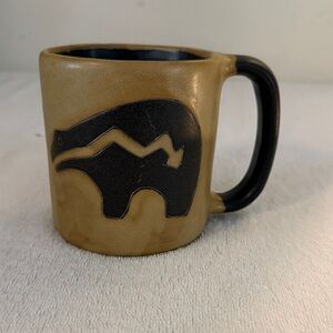 Bear Mara Pottery Mug in lead free stoneware pottery 16oz; 510Q7